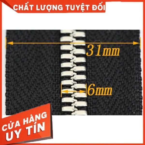 100cm YKK excella Dây kéo răng 5 răng bạc(YKK) - Ảnh 8