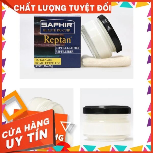 Kem dưỡng Saphir Reptan lọ 10g(lọ chiết) ( Leather Care, chăm sóc đồ da) - Ảnh 5