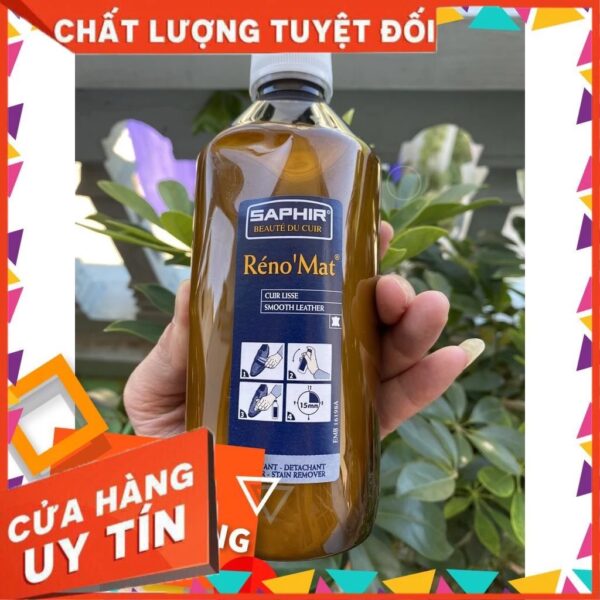 Nước làm sạch giày da Saphir RENOMAT 500ml (LEATHER CARE, Chăm sóc đồ da)