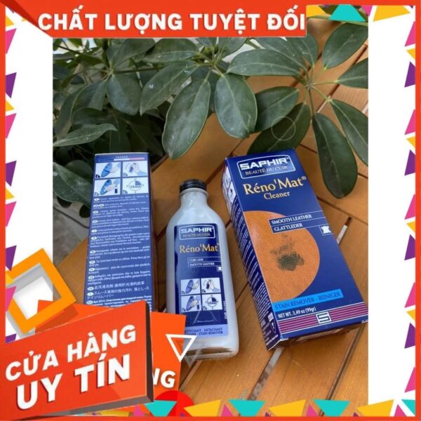 Dung dịch làm sạch da Renomat Saphir (LEATHER CARE, Chăm sóc đồ da) - Ảnh 2