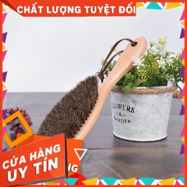 Bàn Chải Lông Ngựa Cán Dài Chuyên Đánh Giày, Làm Sạch Đồ Da, Túi Xách, Áo Khoác ( Leather Care, chăm sóc đồ da) - Ảnh 2