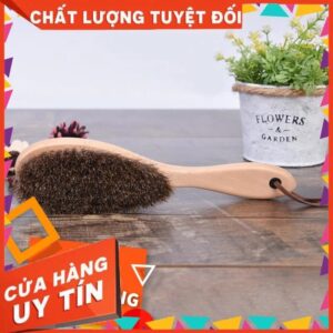 Bàn Chải Lông Ngựa Cán Dài Chuyên Đánh Giày, Làm Sạch Đồ Da, Túi Xách, Áo Khoác ( Leather Care, chăm sóc đồ da)