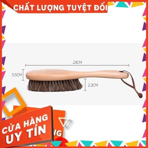 Bàn Chải Lông Ngựa Cán Dài Chuyên Đánh Giày, Làm Sạch Đồ Da, Túi Xách, Áo Khoác ( Leather Care, chăm sóc đồ da) - Ảnh 4
