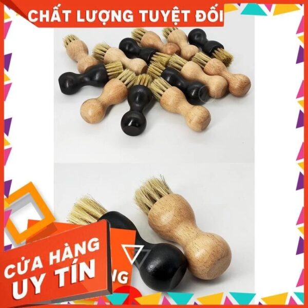 Bàn chải lấy xi+làm sạch+ đánh giày mẫu tròn ( Leather Care, chăm sóc đồ da) - Ảnh 3