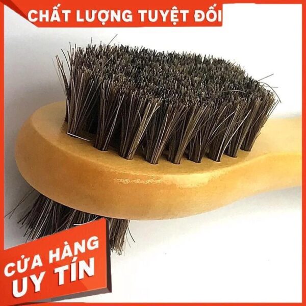 Bàn Chải Đánh Giày 2 Đầu, Chức Năng 2-Trong-1 Trét Xi Giầy Và Làm Sạch Đồ Da - Bàn Chải Lông Ngựa 2 Mặt Chải - Ảnh 3