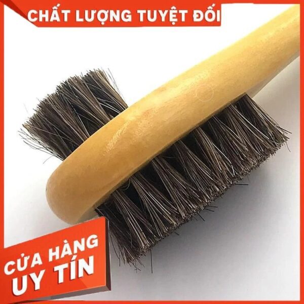 Bàn Chải Đánh Giày 2 Đầu, Chức Năng 2-Trong-1 Trét Xi Giầy Và Làm Sạch Đồ Da - Bàn Chải Lông Ngựa 2 Mặt Chải - Ảnh 4