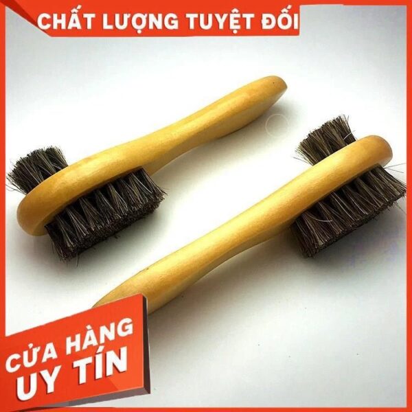Bàn Chải Đánh Giày 2 Đầu, Chức Năng 2-Trong-1 Trét Xi Giầy Và Làm Sạch Đồ Da - Bàn Chải Lông Ngựa 2 Mặt Chải - Ảnh 6