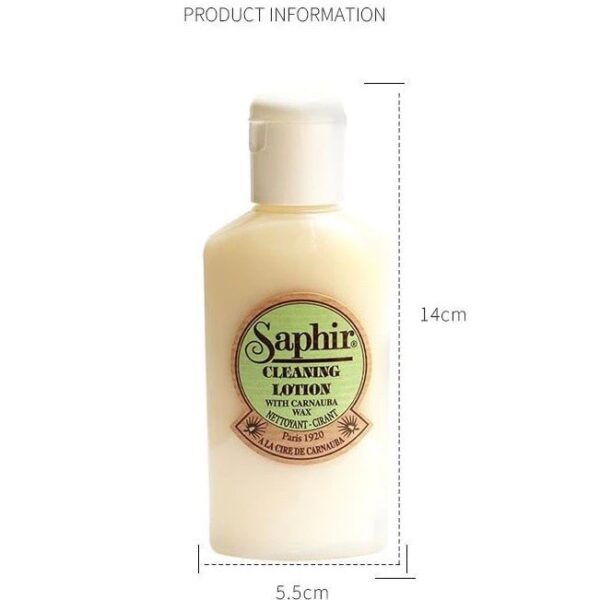 Saphir cleaning lotion Sữa làm sạch và đánh bóng da( Leather Care, chăm sóc đồ da) - Ảnh 3
