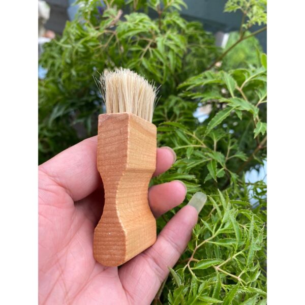 Bàn chải lông ngựa quẹt xi đánh giày chuyên dụng kiểu Saphir ( Leather Care, chăm sóc đồ da) - Ảnh 5