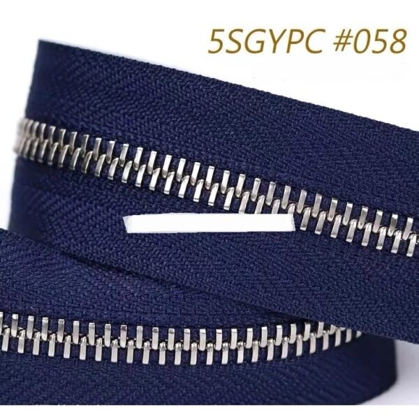 (YKK) 100cm Dây kéo YKK răng 5 bằng đồng răng màu bạc - Ảnh 3