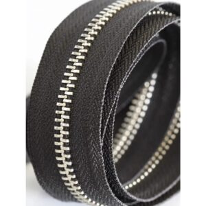 (YKK) 100cm Dây kéo YKK răng 5 bằng đồng răng màu bạc