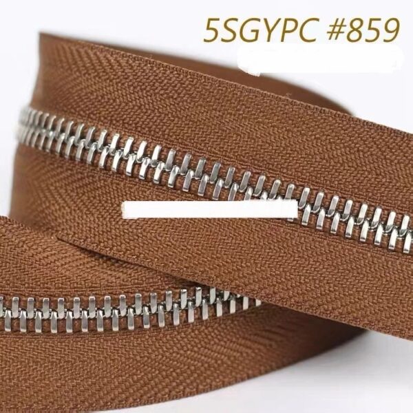 (YKK) 100cm Dây kéo YKK răng 5 bằng đồng răng màu bạc - Ảnh 8