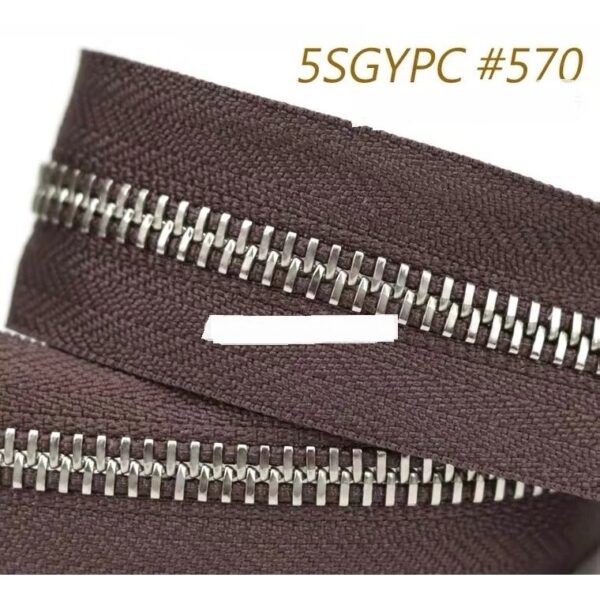 (YKK) 100cm Dây kéo YKK răng 5 bằng đồng răng màu bạc - Ảnh 9