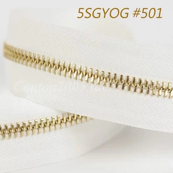 (YKK) 100cm Dây kéo YKK răng 5 bằng đồng răng vàng - Ảnh 13